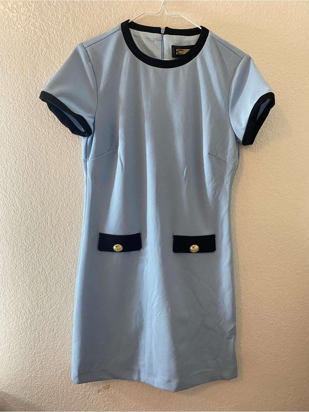 Alexia Admor Carys Shift Dress Halogen Blue Designer Office Party Quiet Luxury